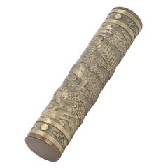 Metal Tube Container Embossed Pattern Water Proof Sealed Storage Tube
