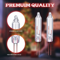 Mudder 100 Pcs Mini Christmas 2.5 Volt 100 Count (Pack of 1), Clear