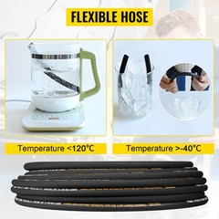 VEVOR 1/2″ SAE Hydraulic Hose – 100ft Coiled, R2 Steel Wire, 4000 PSI WP