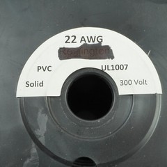 100ft Coil 22 AWG Solid Core Wire 300V 22 gauge Black