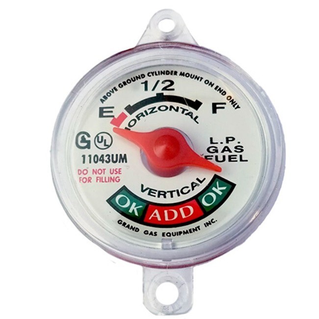 SCREW IN FORKLIFT PROPANE TANK GAUGE METER INDICATOR SCALE DIAL 11043UM LP FUEL