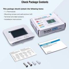 Upgraded Digital Non-Programmable Thermostat for Home 1 Heat/1 Cool Blue