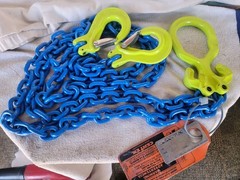 CERTEX GrabIQ GUNNEBO 5/16″ x 6′ MGD-EGKN 2-Leg Chain Sling 9900 lbs 60° Sweden