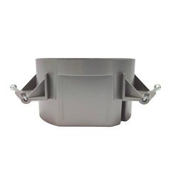 5-Pack 4″ Round Ceiling Box with Grounding 20 Cu In, ETL Certified, Plastic Gray