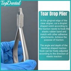 Dental Tear Drop Plier Aligner Retainer Invisable Clear Braces Orthodontic Plier