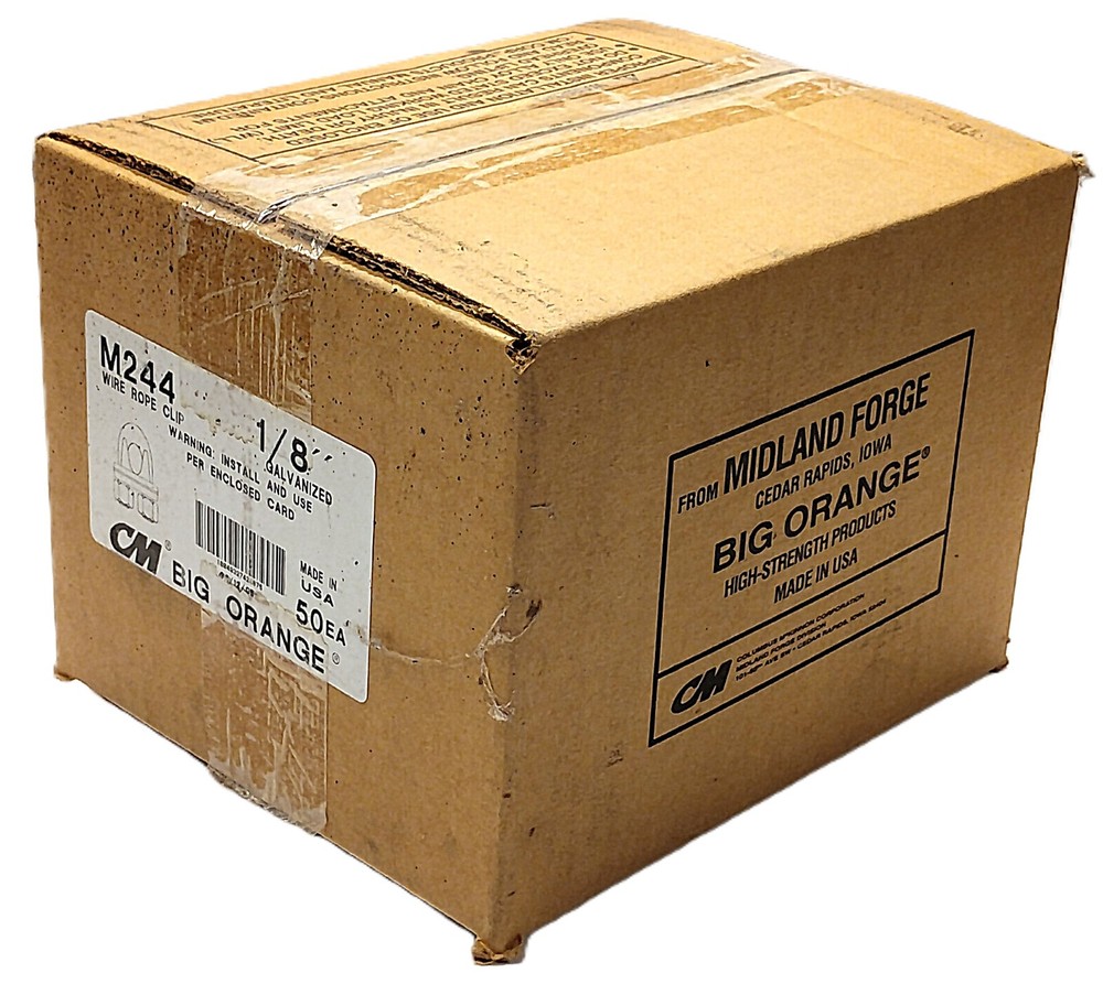 Columbus McKinnon M244 MA244 1/8 in Galvanized Steel Wire Rope Clip