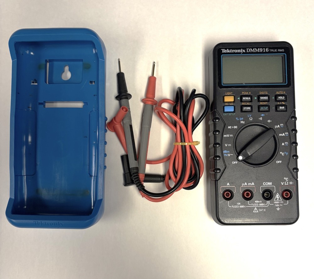 Tektronix DMM916 True RMS Digital Multimeter w/ Original Leads & Case Tested