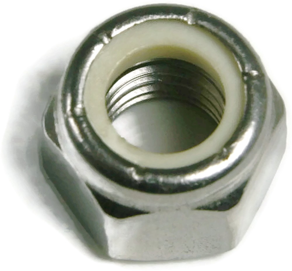 Stainless Steel Nylon Insert Lock Hex Nut UNC #8-32, Qty 100