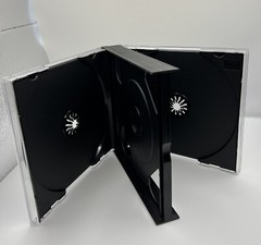 100 NEW CHUBBY 24MM Double (2) CD CASE WITH BLACK TRAY, ASSEMBLED, 1057Q+QJ01