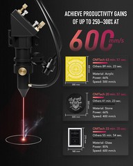 OMTech 28×20 in. 60W CO2 laser Engraver Cutter Marker with CW-3000 Water Chiller