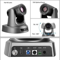 Vikery PTZ FHD Camera 10x Zoom SDI/HDMI/USB/Conference/Streaming/Zoom/Skype/OBS