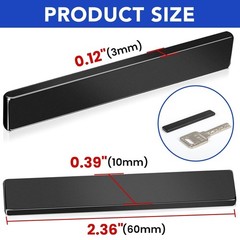 Durable Black Neodymium Magnets with Adhesive – 5 Count, Craft & Garage Use