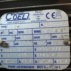 Coel 90LA4 Motor 220/240V 1680RPM K-23