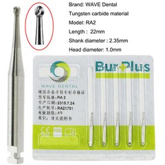 WAVE Dental Bur Plus Tungsten Carbide Latch Low Speed Drill Round RA 1 – 8 41