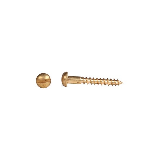 #0 x 1/2″ ROUND HEAD SLOTTED, BRASS, WOOD SCREWS, SELECT QTY