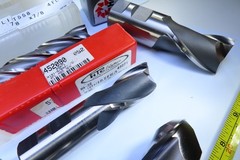 LOT ( 7 PCS ) NEW MISC HANITA YG OSG HTC INTERSTATE LARGE MACHINIST HSS ENDMILLS