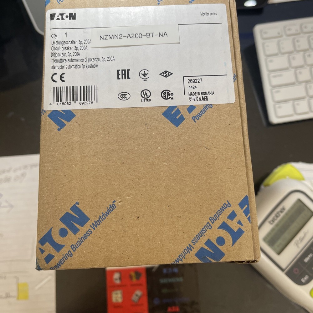 EATON. NZMN2-A200-BT-NA. UL LISTED. WITH BOX LUGS