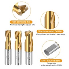 3/8″ 5/16″Double Sided Spot Weld Cutter Remover Drill Bit Welder Cut Rotary Kit