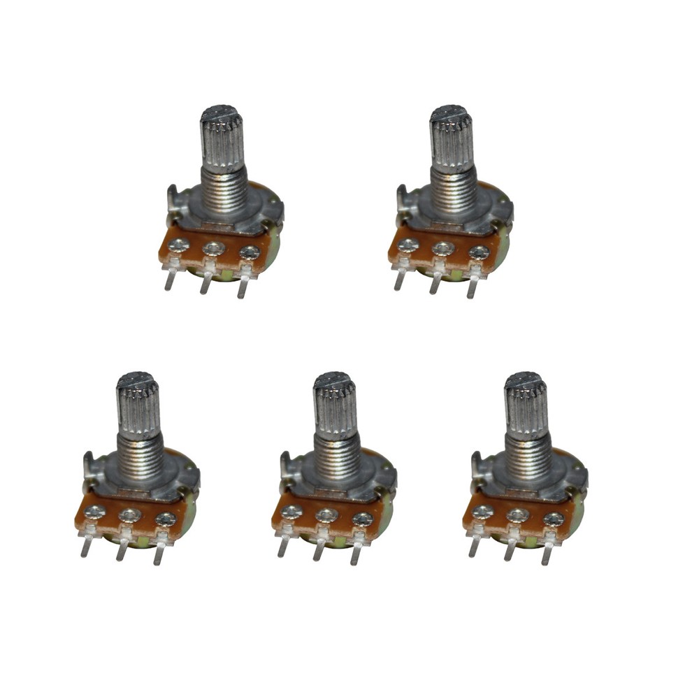 5 Pcs B50K 50K Potentiometer knob Linear WH148 3Pin 15mm SHAFT