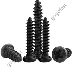 M3 M3.5 M4 Black Steel Phillips Cross Pan Head Self Tapping Screws