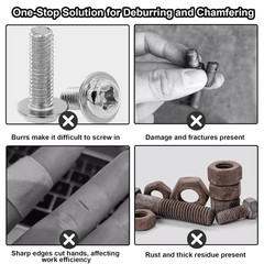 Deburring External Chamfer Tool with Tungsten Carbide Blade, Remove Burrs for Co