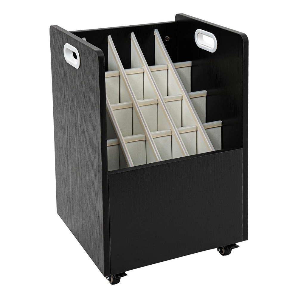 CNCEST Blueprint Storage Rack,20 Slots Mobile Blueprint Storage Cabinet,Roll …