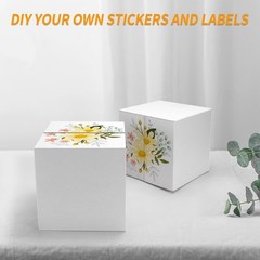 Set of 25 Durable White Cardboard 8x8x8 Shipping Boxes for Small Items