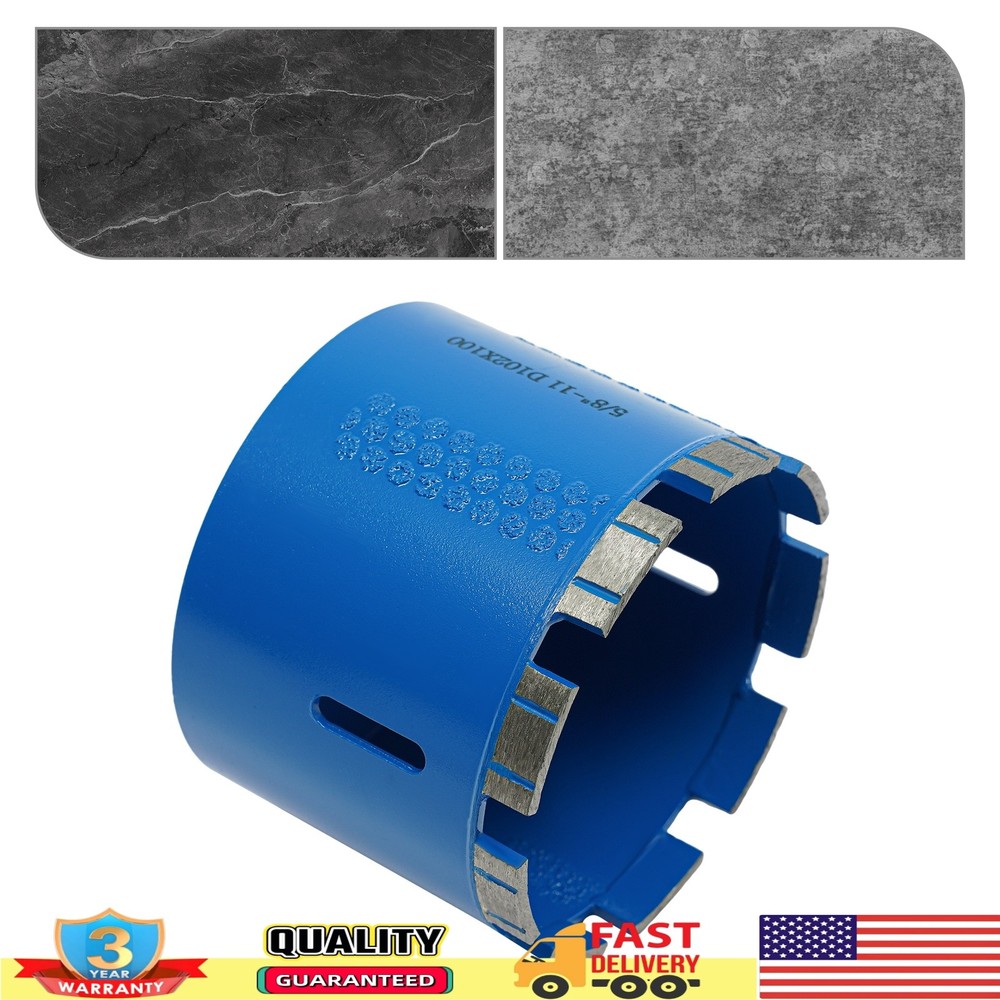 102mm/4.02in Diamond Core Drill Drilling Bit 5/8-11 Thread Diamond Drilling Bit