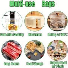 300 Pcs Vacuum Sealer Bags for Food 8″x12″+7″x10″+6″x8″ Mixed Sizes – Commerc…