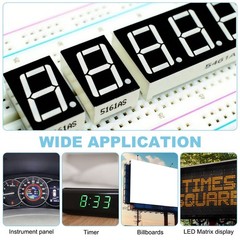 12Pcs 7 Segment LED Display, 2.2V Common Anode Digital Tube, Yellow Green