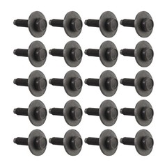 M6-1.0 x 20mm Flanged Hex Head Bolts Flange Screws Black Oxide Finish – 20Pcs