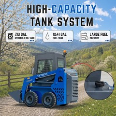 TYPHON STOMP 509 4WD Skid Steer Loader 1.4 Ton Kubota EPA w 2 Attachment Option