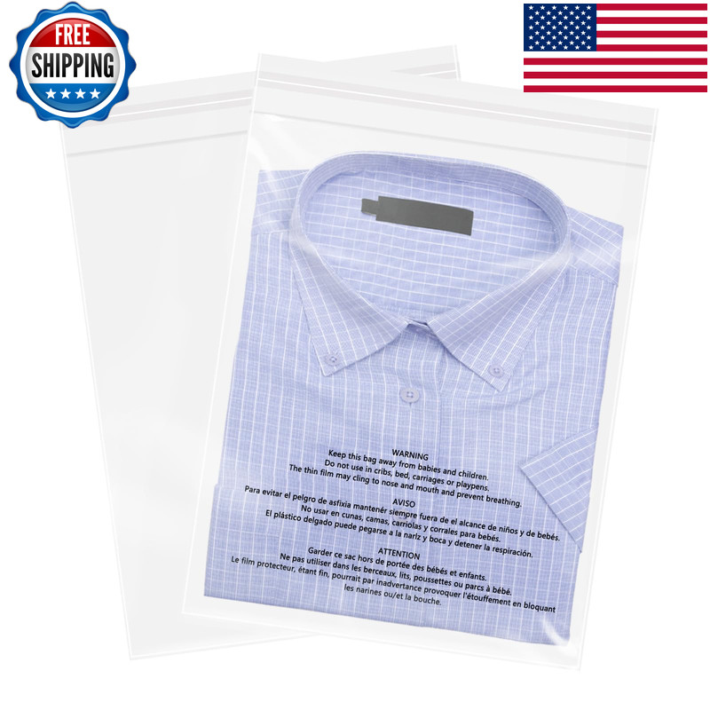 Wepoly – 8 X 10 1000 Count Self Seal Clear Poly Bags Suffocation Warning For