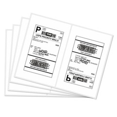 220- 6600 Half Sheet Address Shipping Labels 8.5 x 5.5 Self Adhesive 2 Per Sheet