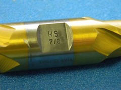 Hertel Double End Mill 7/8″ x 1-9/16″ x 5-1/2″ 2-Flute TiN HSS #41119660