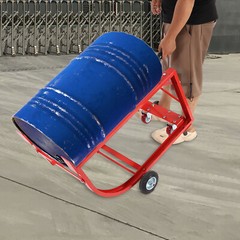 Drum Cradle With 4 Wheels, 55Gal Drum Cradle, 600lbs ,Red for Workshop&Factory