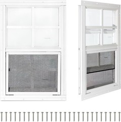 2 Pack Shed Windows,12″ x 18″ Small Sliding Windows,Flush Mount Windows with …