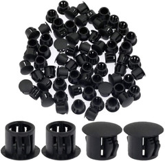 60PCS 10mm 3/8″ Black Hole Plugs Plastic Flush End Caps Black NEW