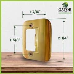 Gator Door Strike Plate with Screws, – 2-1/4″ by 1-3/4″ Universal Latch Re
