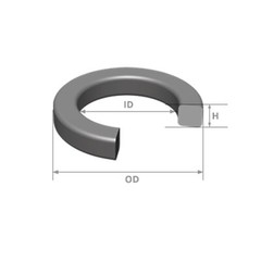 R-241 Square O-Ring (ID: 3 7/8″, CS 1/8″, OD 4 1/8″) by ContractorsX