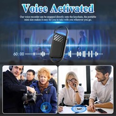 64GB Digital Voice Recorder with Playback – 750 Hours Activated