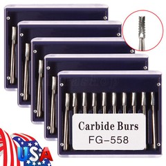 FG558 Carbide Burs FG 558 Bur #558 Friction Grip 100-10/PK 10-100PCS