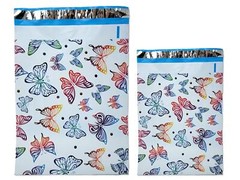 Rainbow Butterlies Designer 10×13, 14.5×19 Inch Poly Mailers, Self Seal Colorful