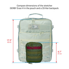 DERBY Tactical Rescue Stretcher Folding Drag Litter Nylon 8 Handles MOLLE Pouch