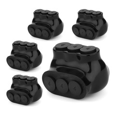 Pack of 5, 4-14 AWG Insulated Multi-Tap Connector, 3 Wire Port Single Side Entry