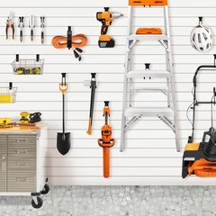 Slatwall Hooks Black 20 Pack Garage Wall Organizer Heavy Duty Durable Accesso…