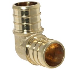 10 PIECES 3/4″ PEX ELBOW – BRASS CRIMP FITTINGS, BRASS, FULL PORT