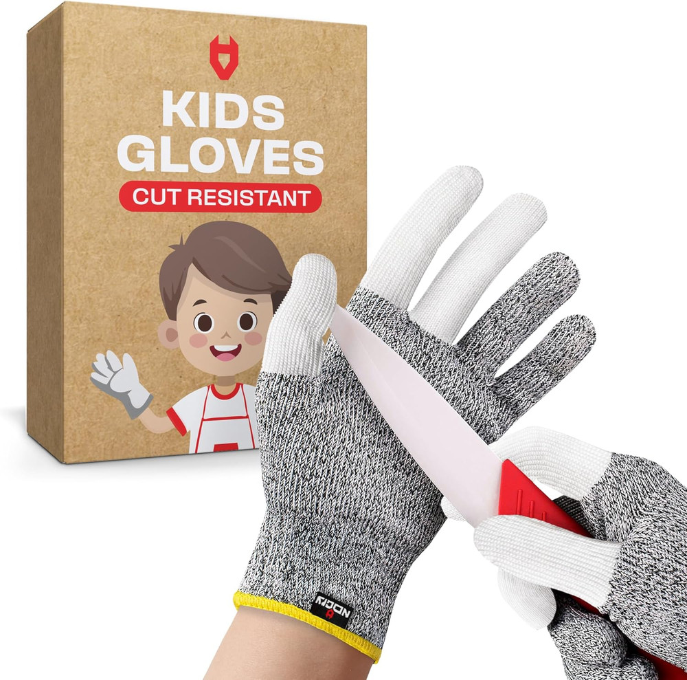 Kids Cut Resistant Gloves with 3 Reinforced Fingers – 100% Food Grade Kids Cooki