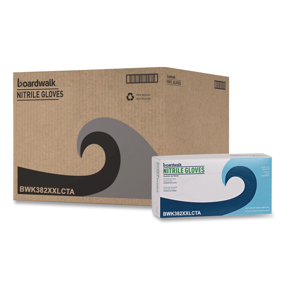 Boardwalk 382XXLCTA 9.5″ 5 mil Disposable Nitrile Gloves – XXL/Blu (1000/CT) New