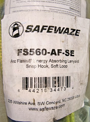SafeWaze FS560-AF-SE 6′ Arc Flash Energy Absorbing Fall Protection Lanyard
